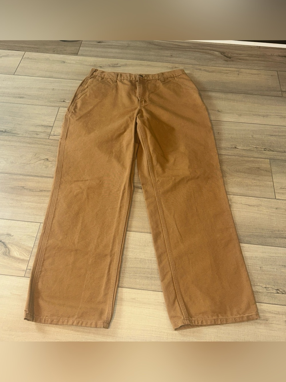 Carhartt Duck Utility Work Pants Construction Blue Collar Heavy Duty Men 34 x 30